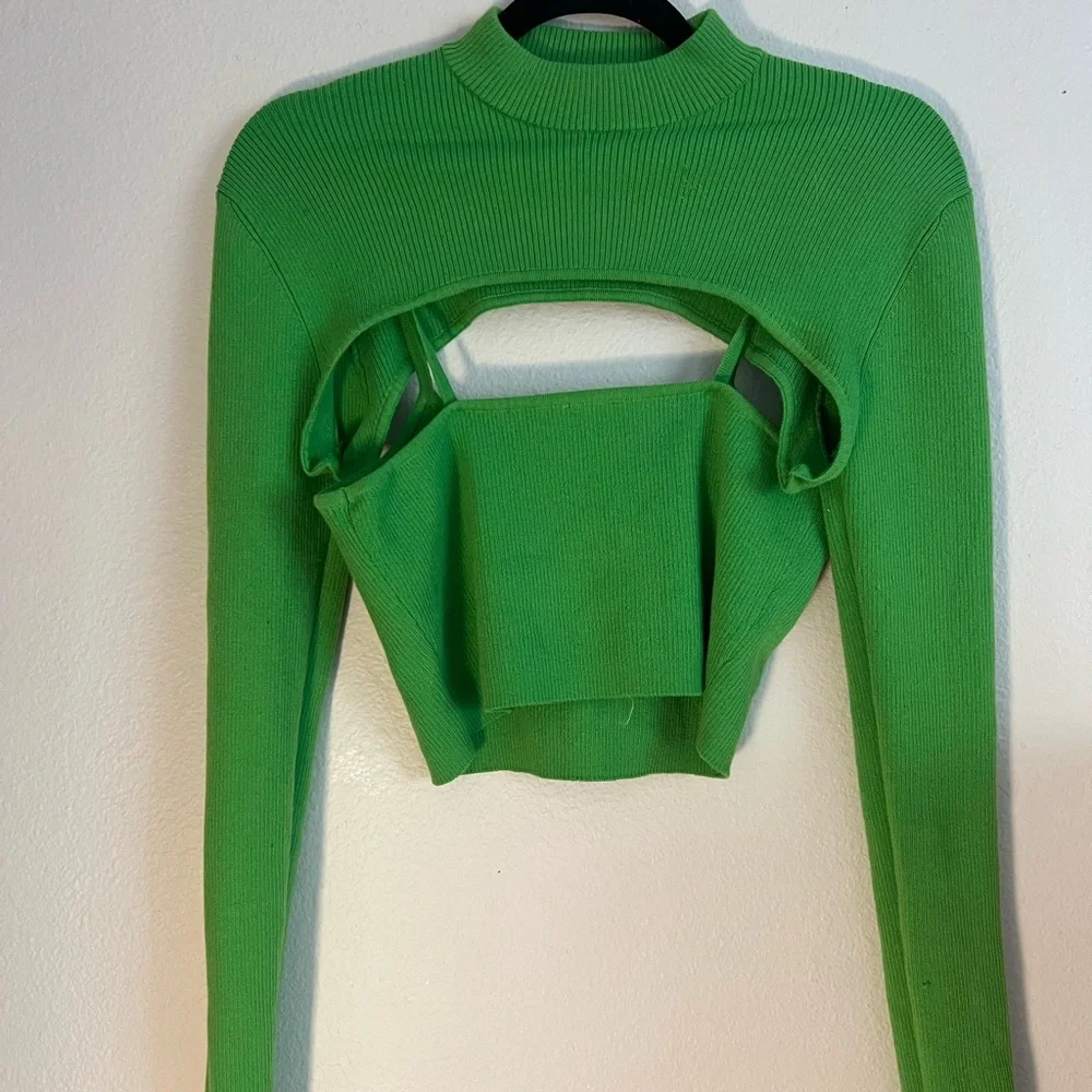 Princess Polly Green Two-Piece Knit Set - Picture 2 of 3